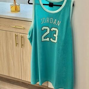 Women Jordan Teal and White Apparel Shirt Dress